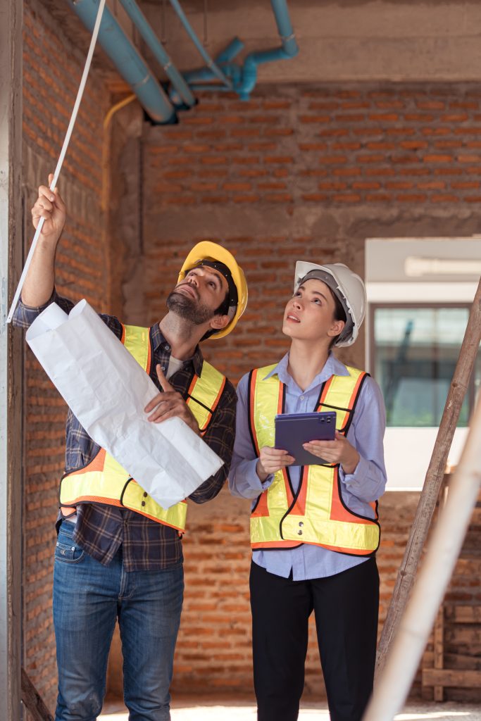 architects and engineers work together to assess the residential