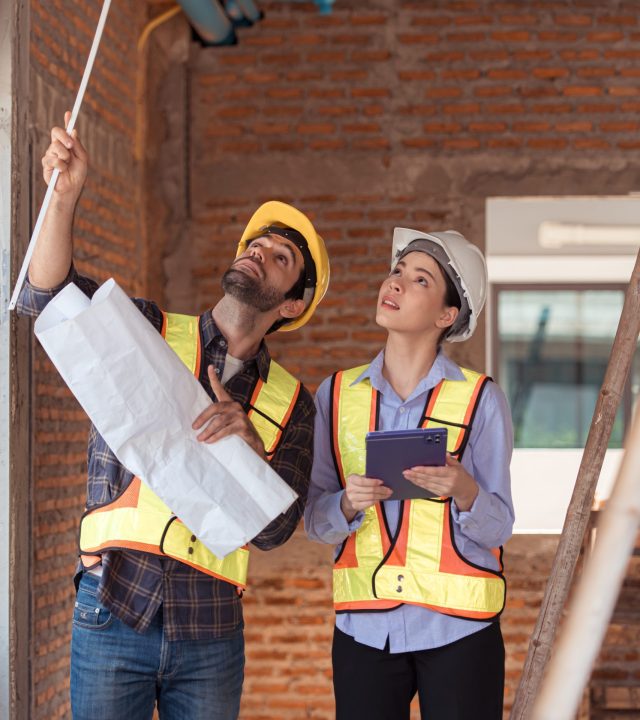 architects and engineers work together to assess the residential